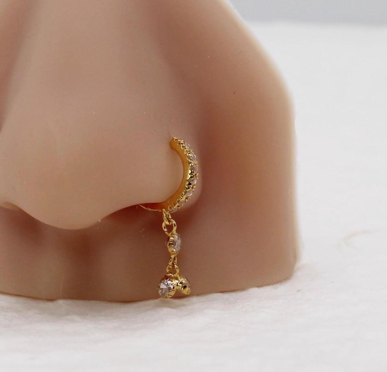 Long Sparkly Hoop | 7.5mm