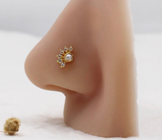 Pearl Crescent Stud