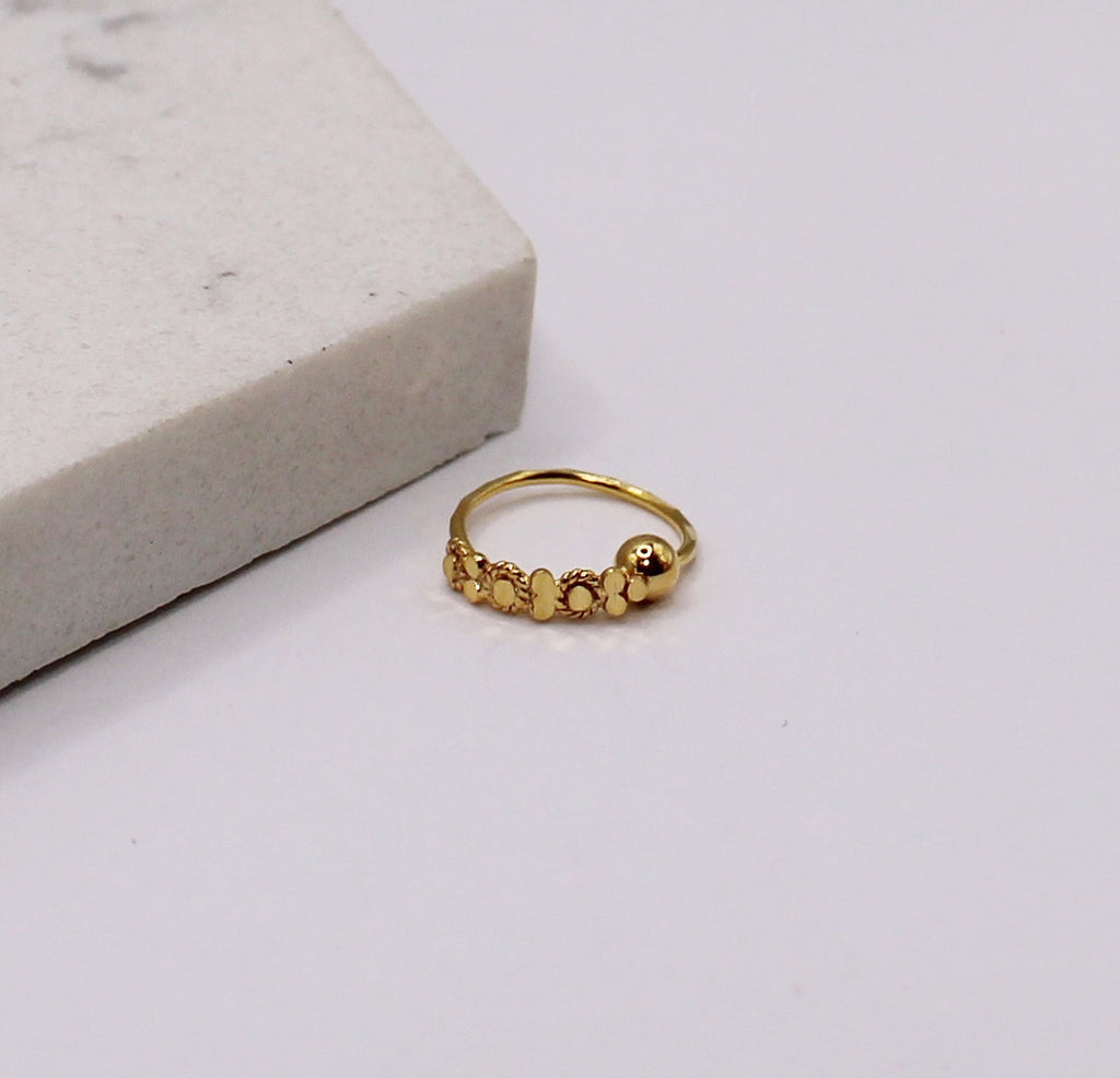 Detailed Gold Hoop