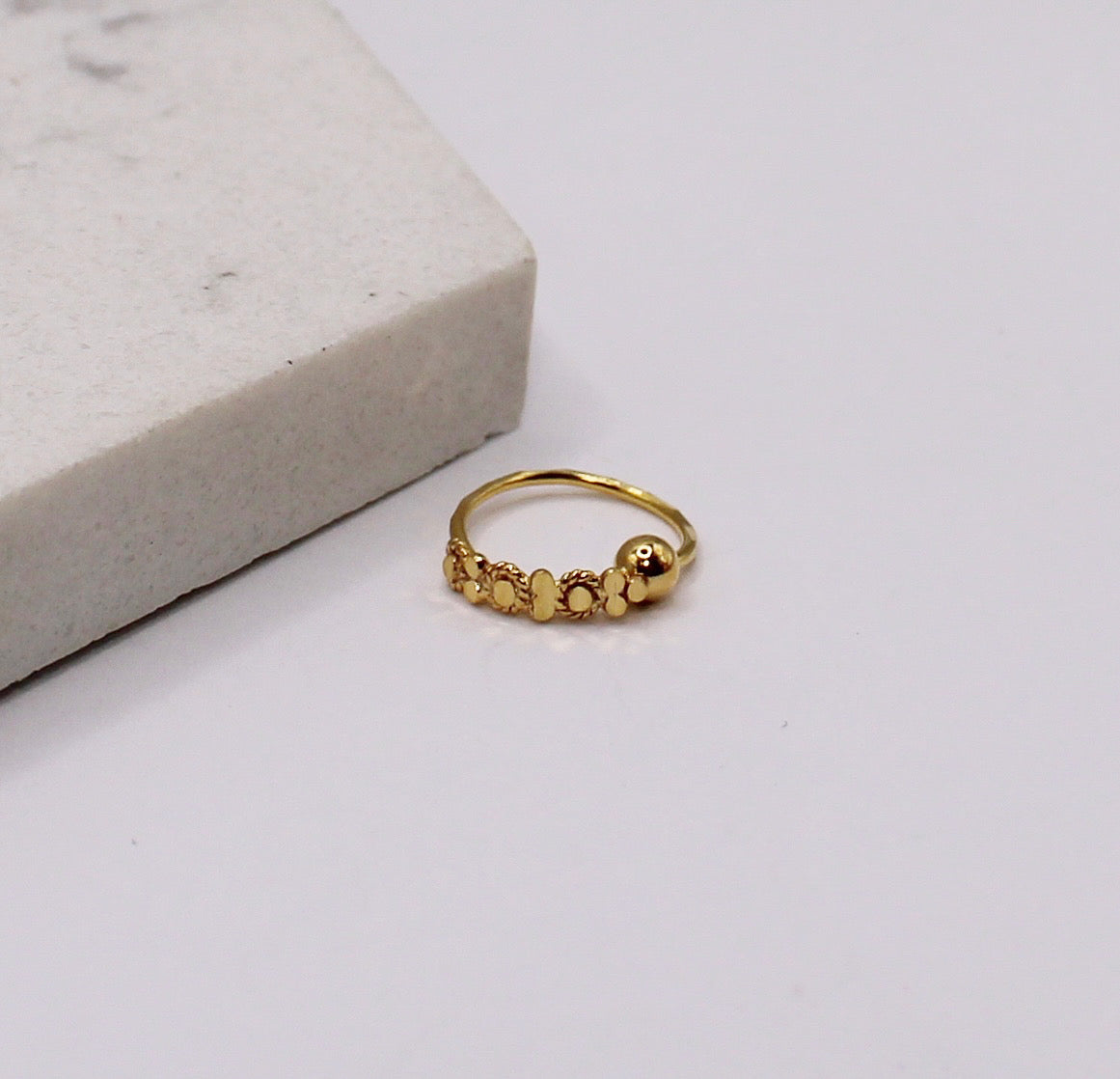 Detailed Gold Hoop