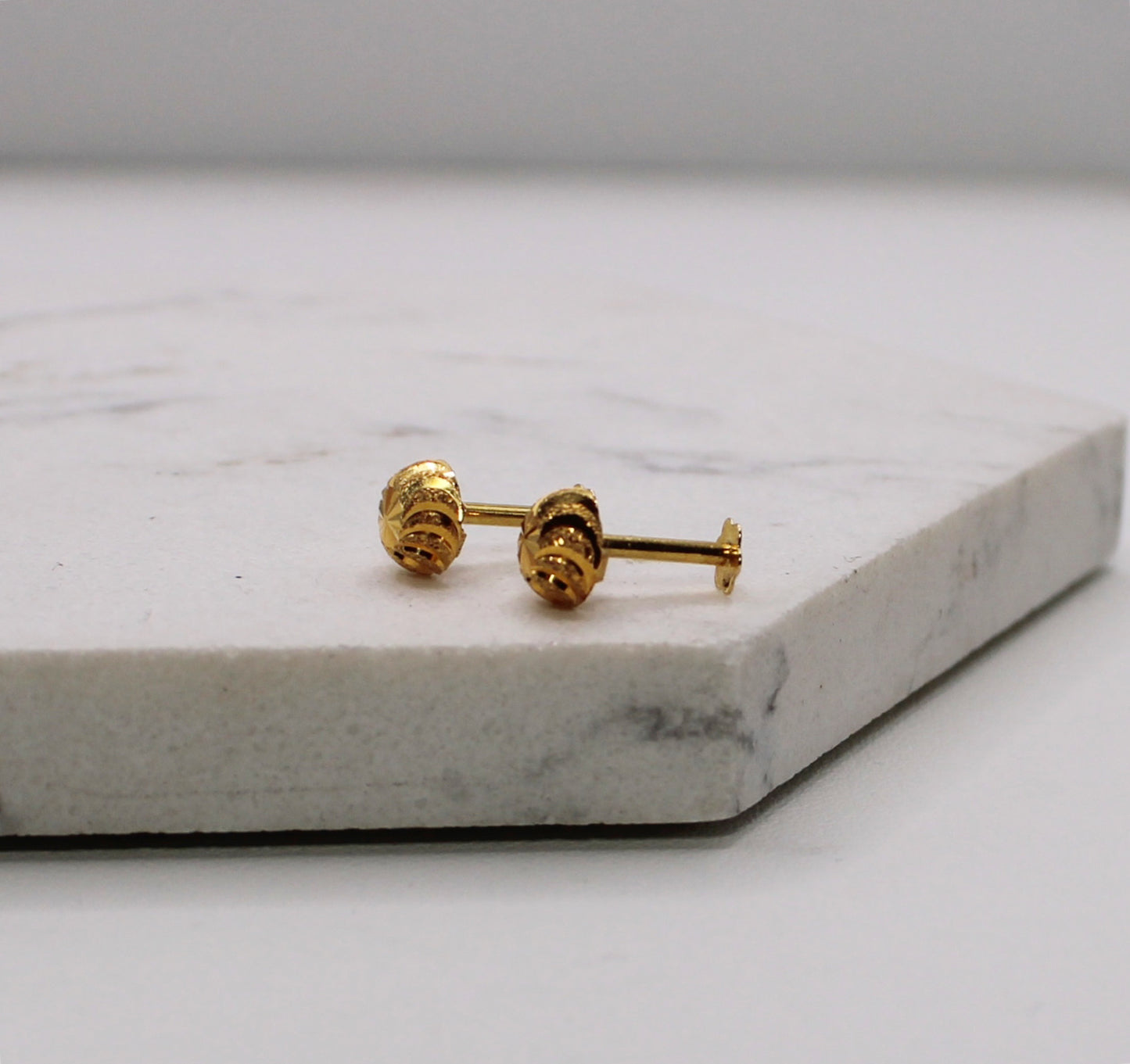 Round Gold Studs