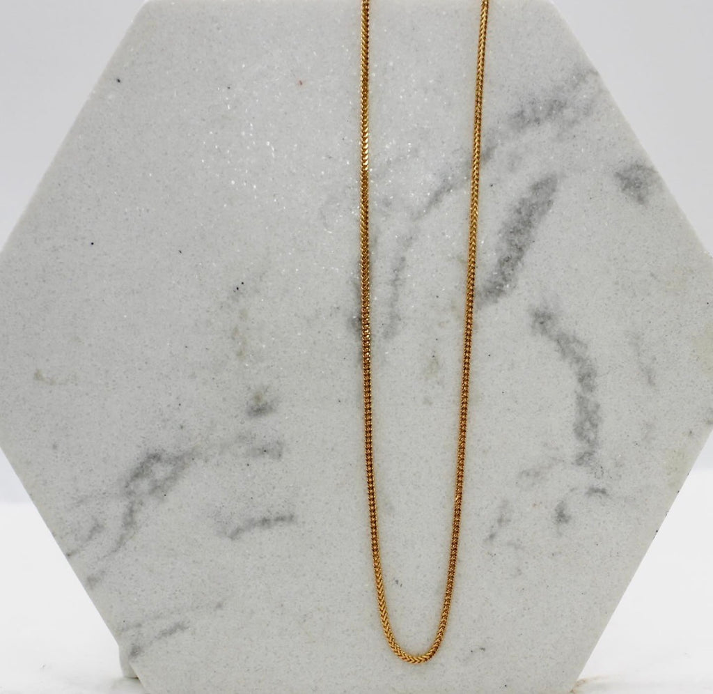 Thin 22carat Foxtail Chain