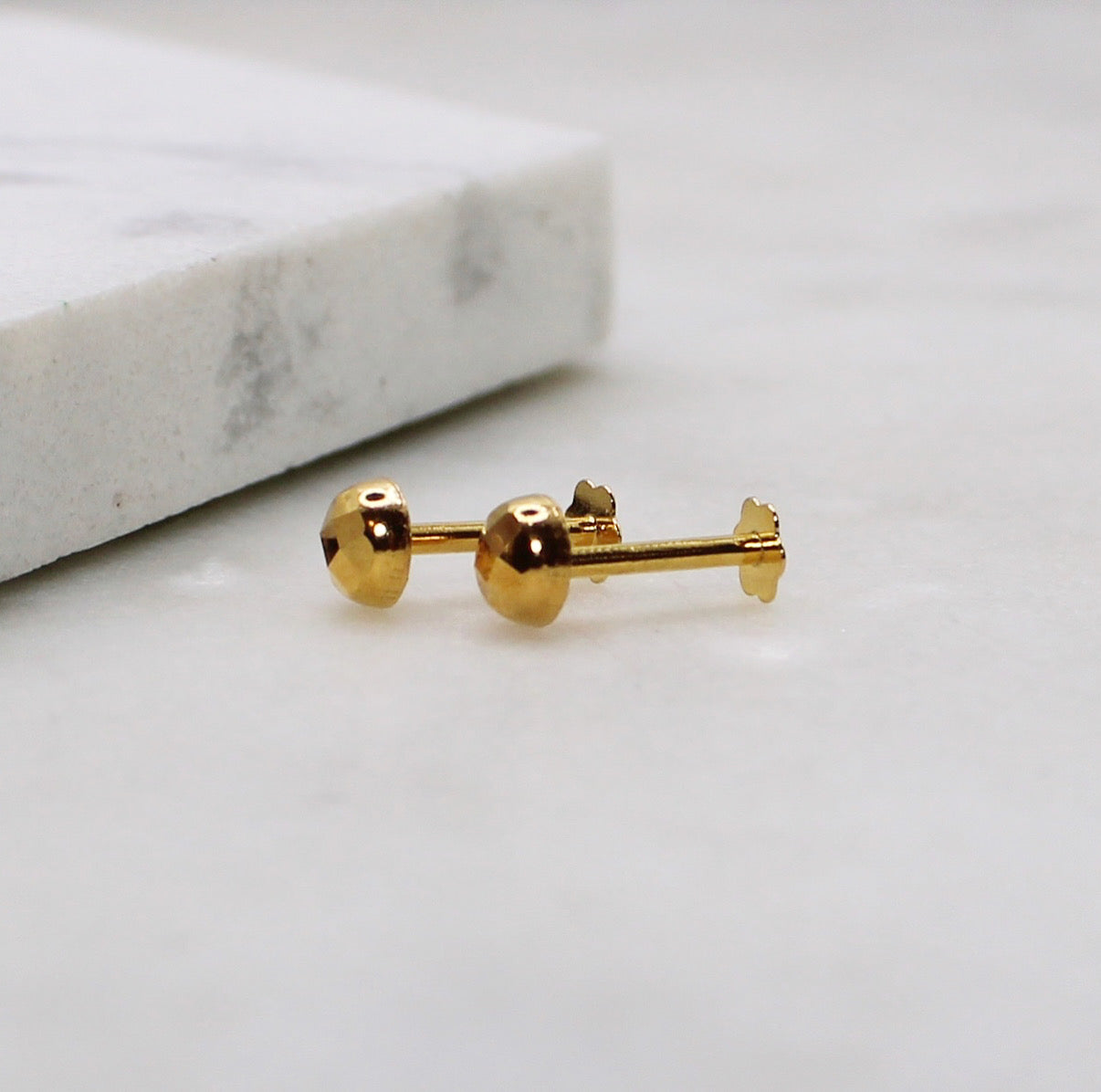 4mm Diamond-cut Studs
