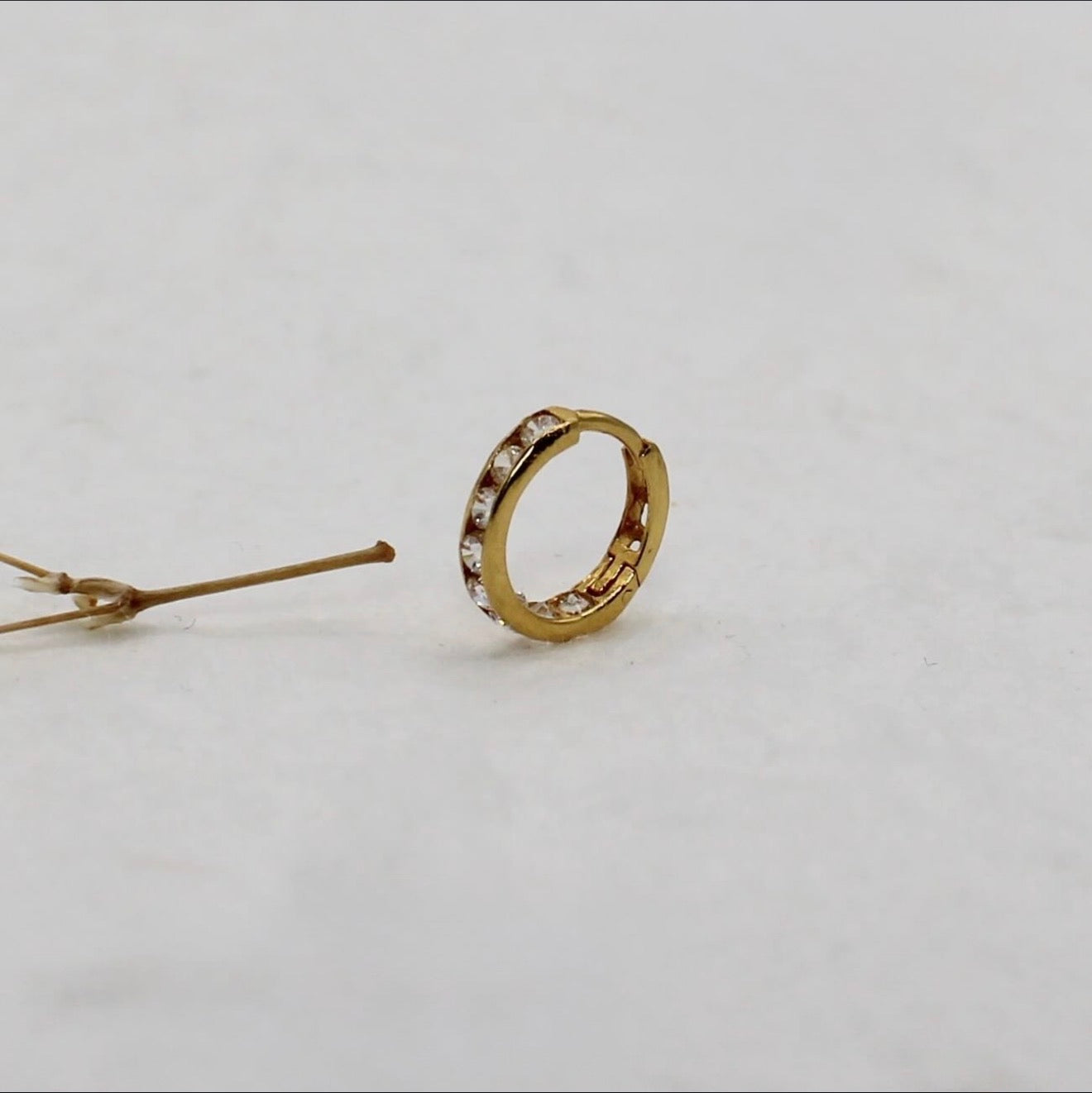 Chanel Stone Set Hoop