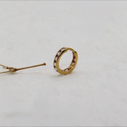 Chanel Stone Set Hoop