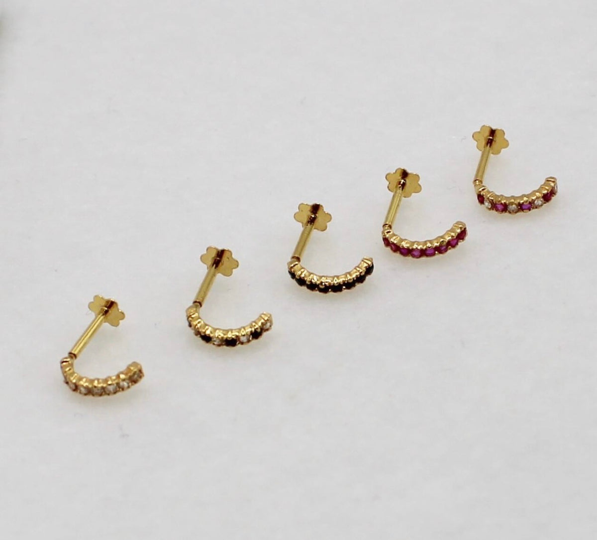 Thin Baguette Studs | single piece