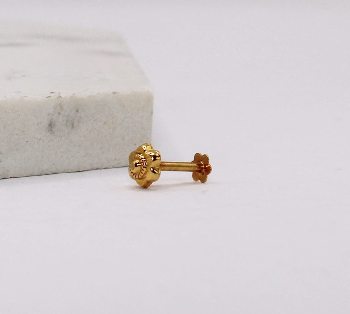 Gold Flower Stud