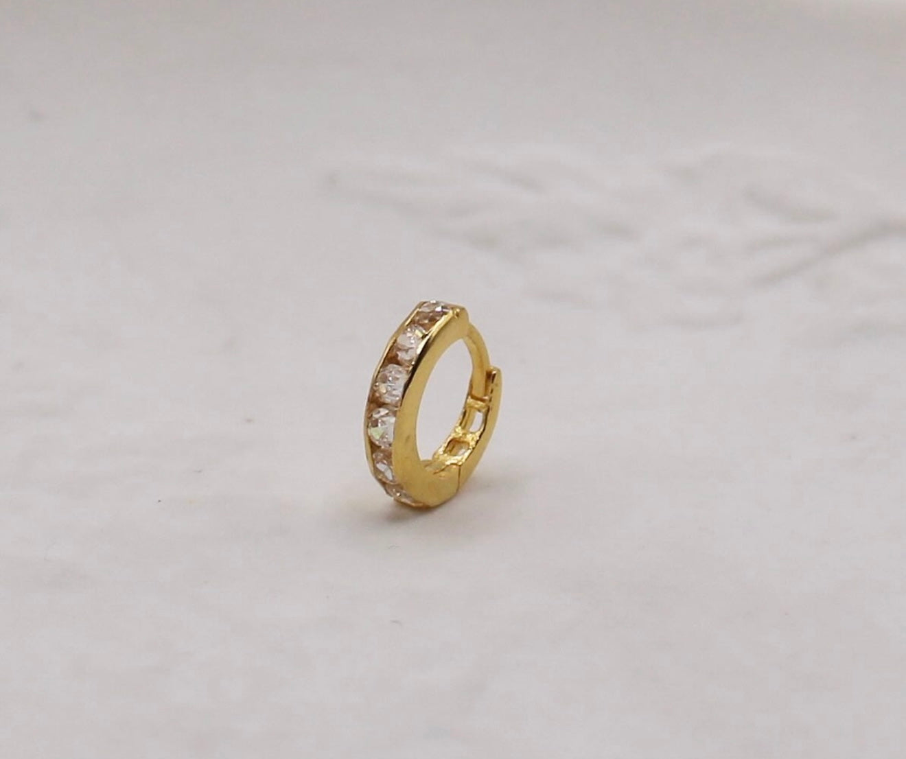 Tiny Sparkly Hoop | 6mm