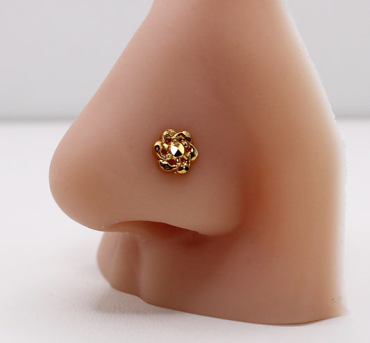 Hollow 14carat Stud