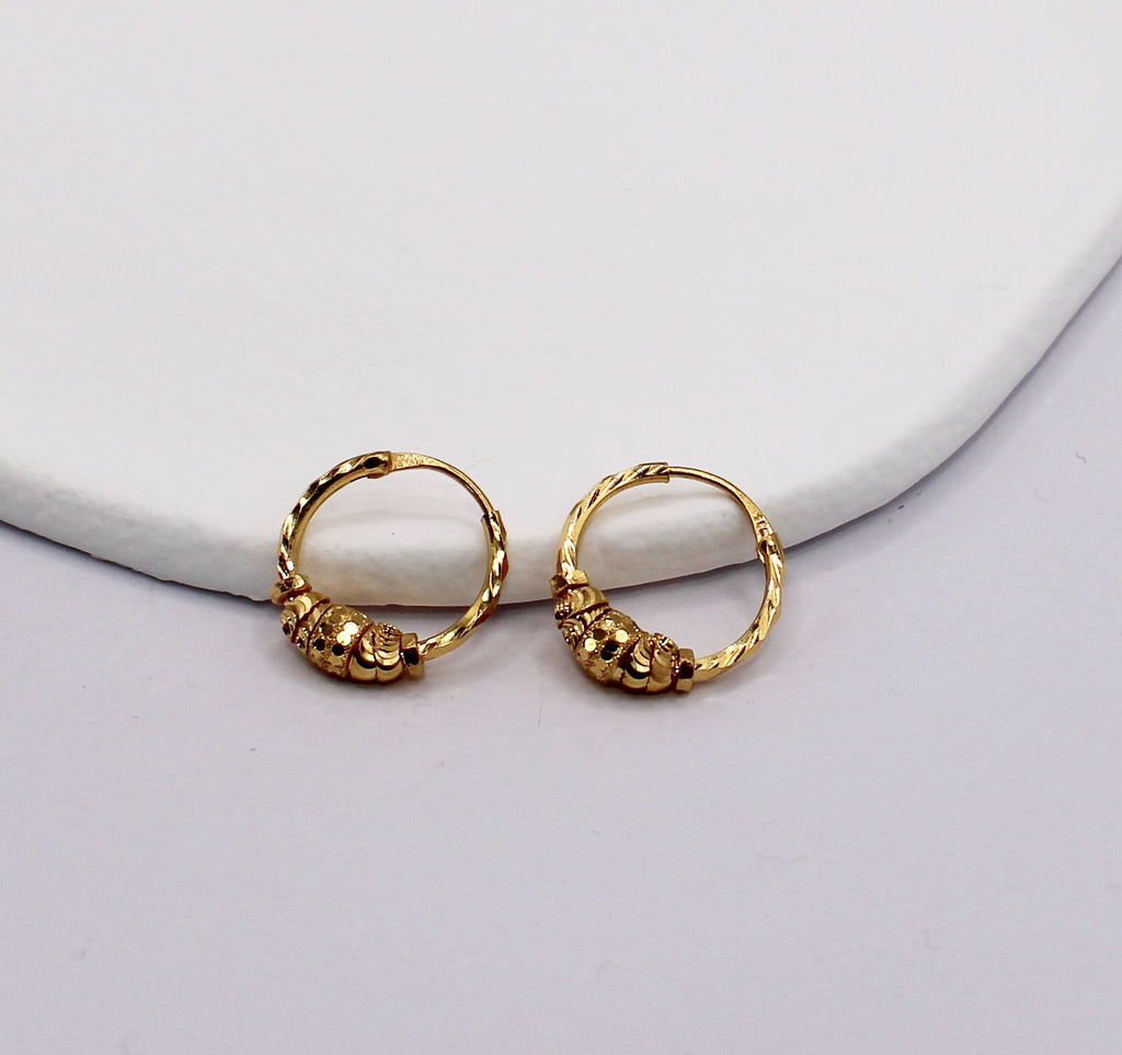All Gold Cluster Hoops | 22carat