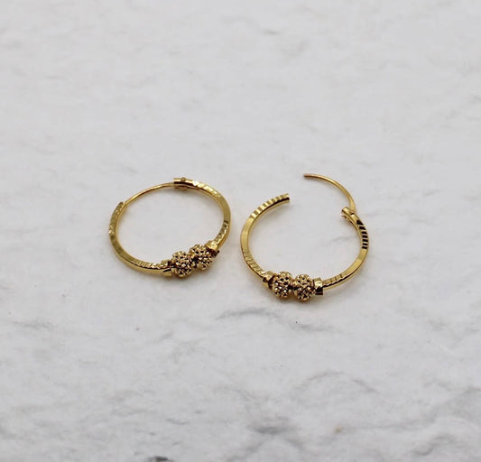 Sparkly Bead Hoops