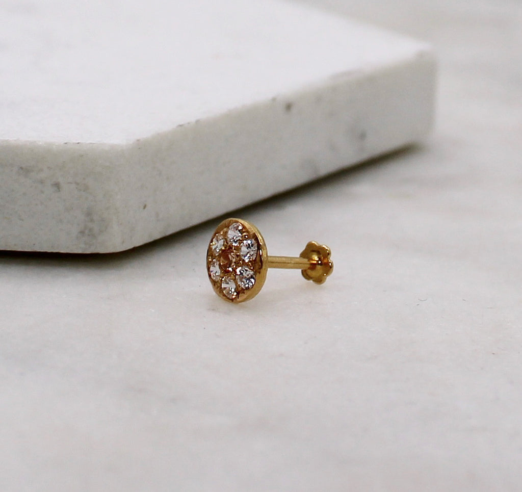 22carat Round Stud