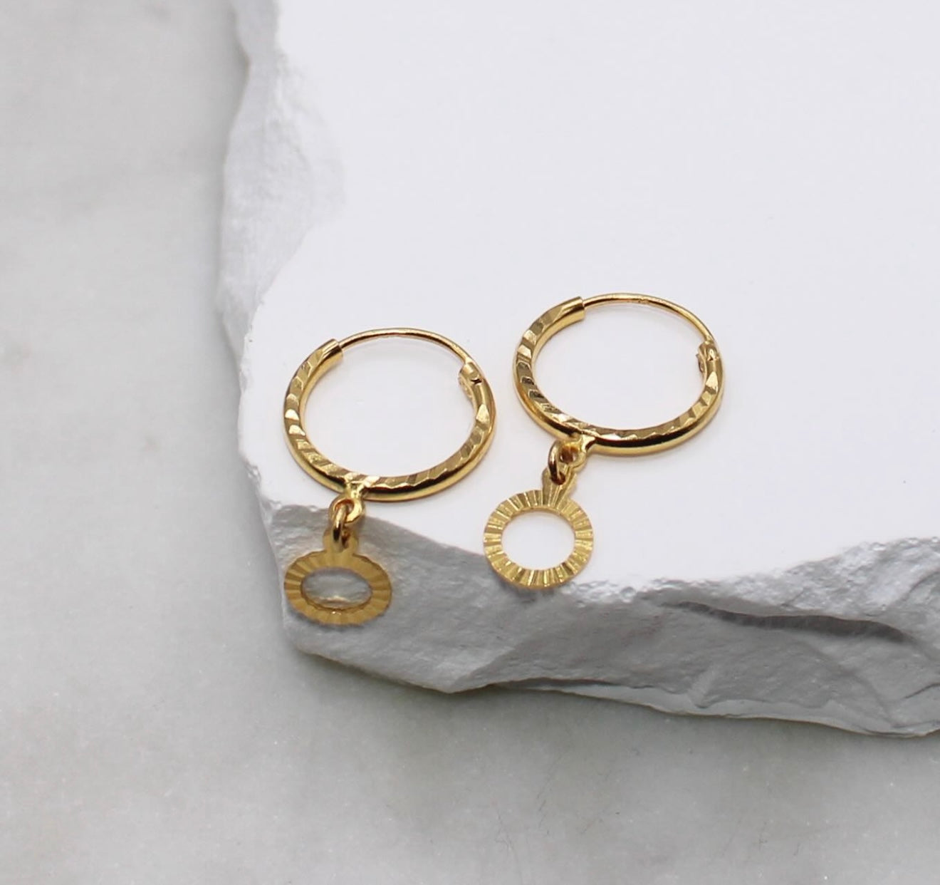 Simple Dangle Hoop Earrings