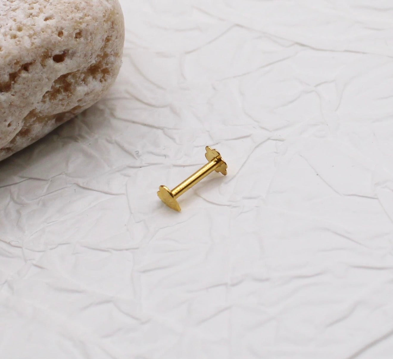 Flat Heart Stud | 3mm