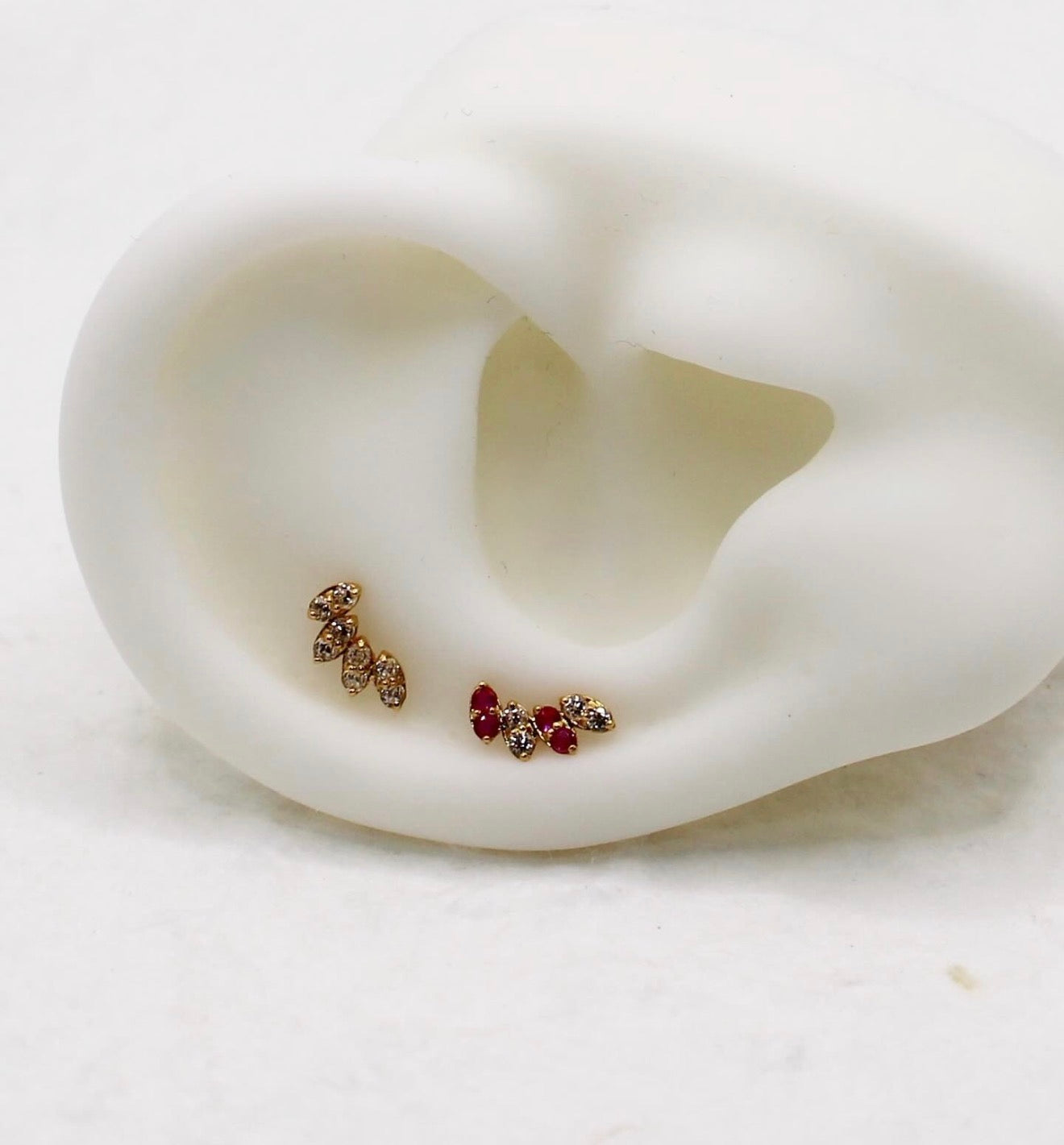 Stacked Leaf Stud