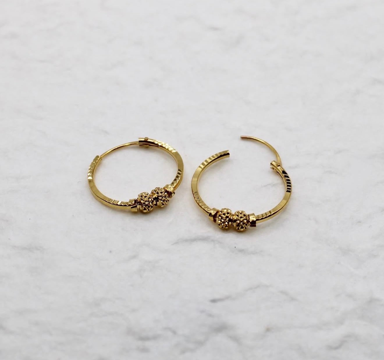 Sparkly Bead Hoops