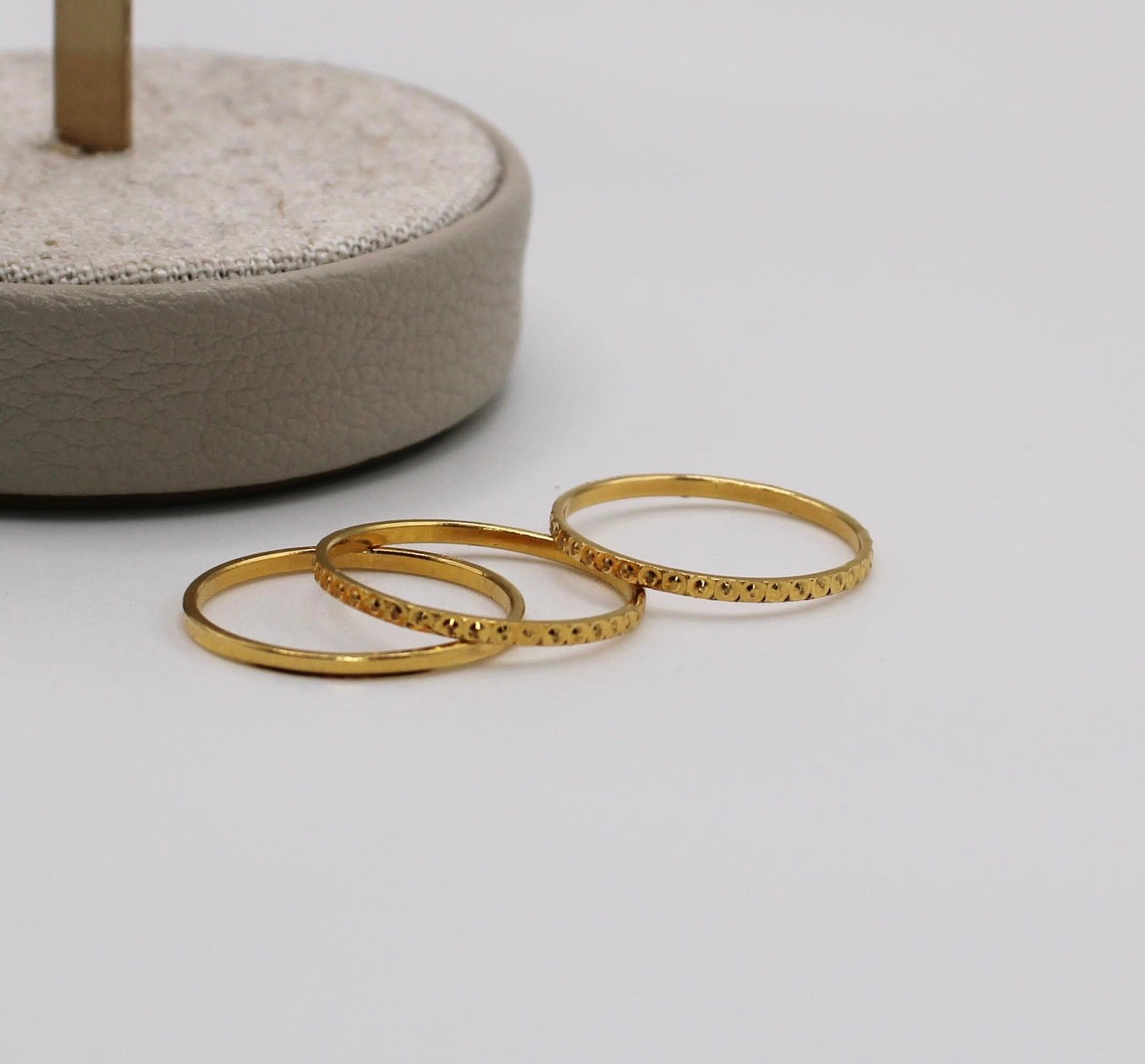 Dainty 18carat Stacking Rings | Size M - Set of 3