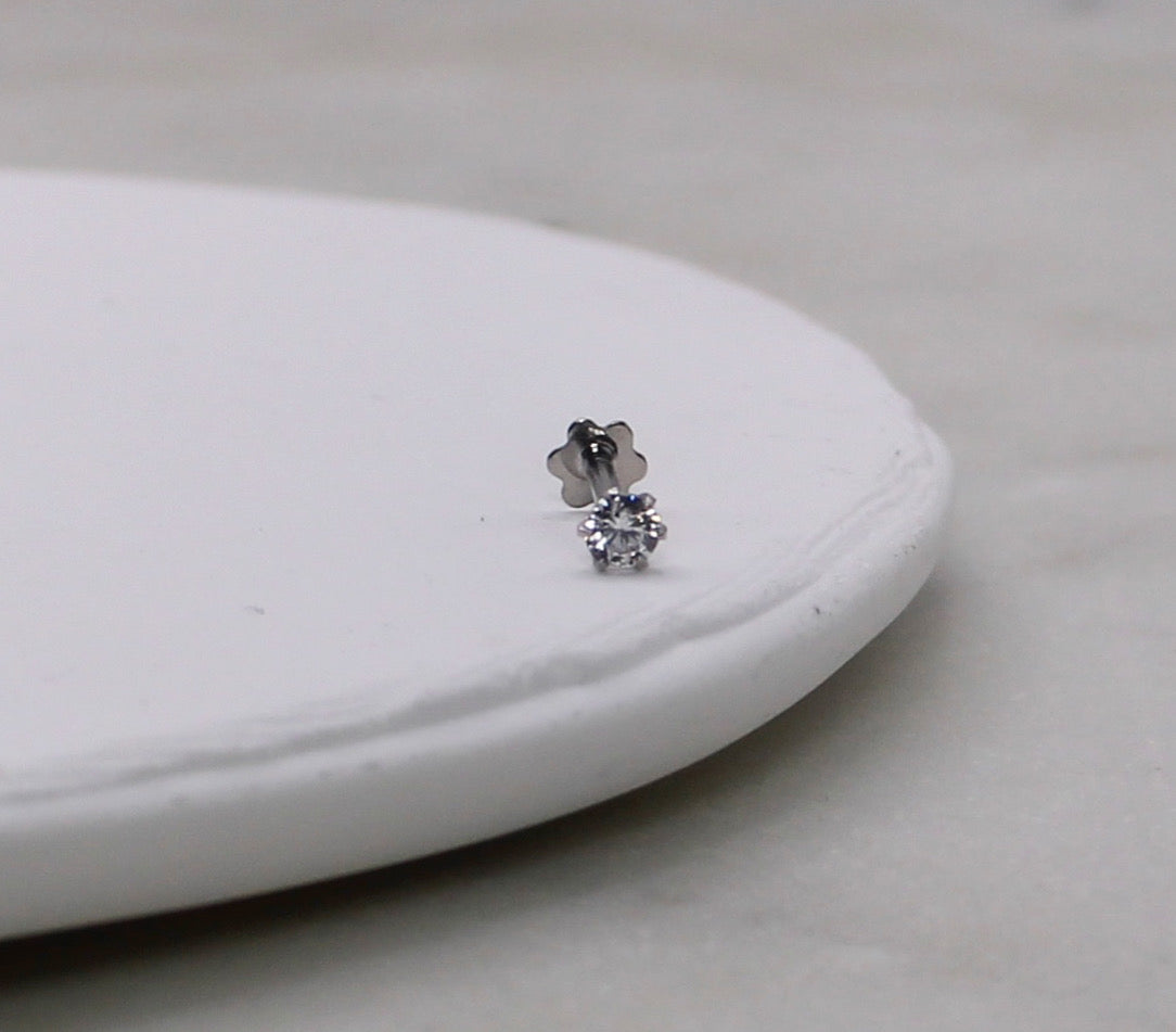 2.25mm Rhodium Stud