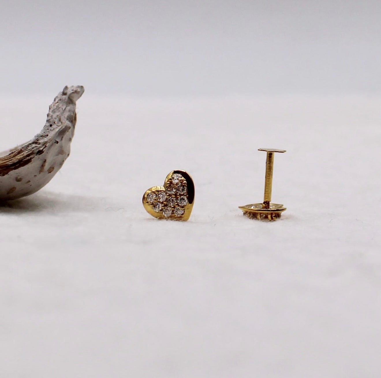 Shiny Heart Studs