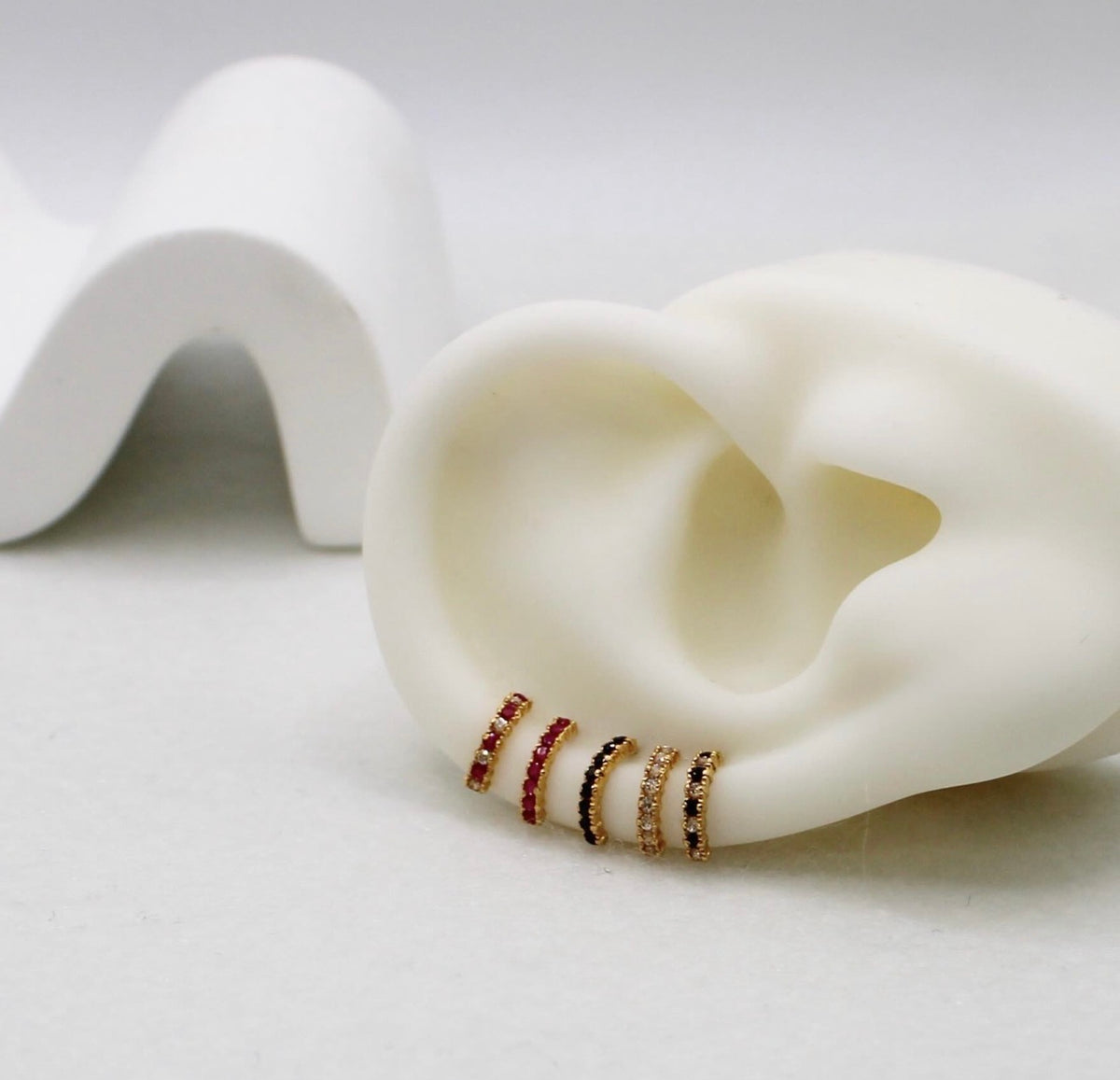 Thin Baguette Studs | single piece