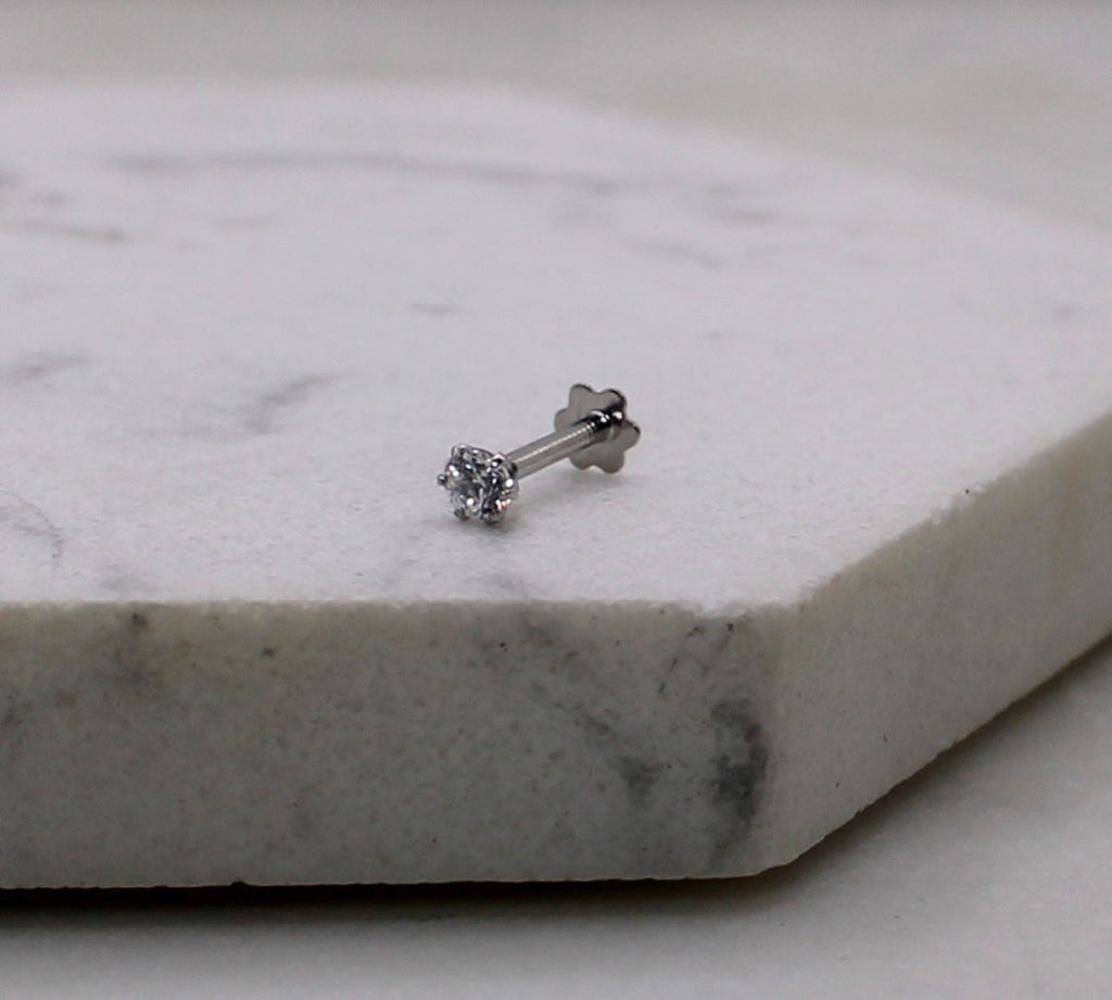 2.25mm Rhodium Stud