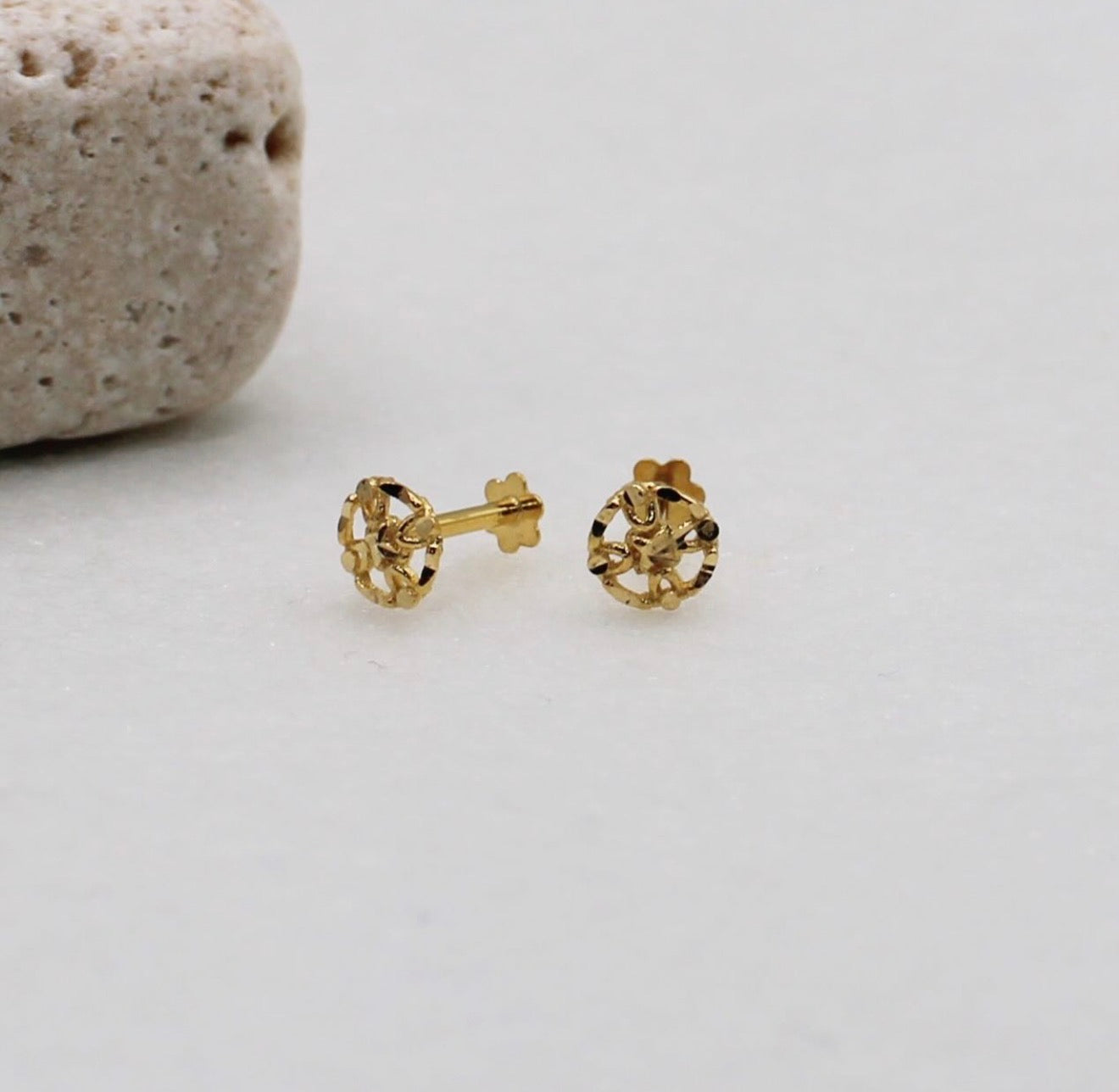 Small Golden Bloom Studs | 18carat