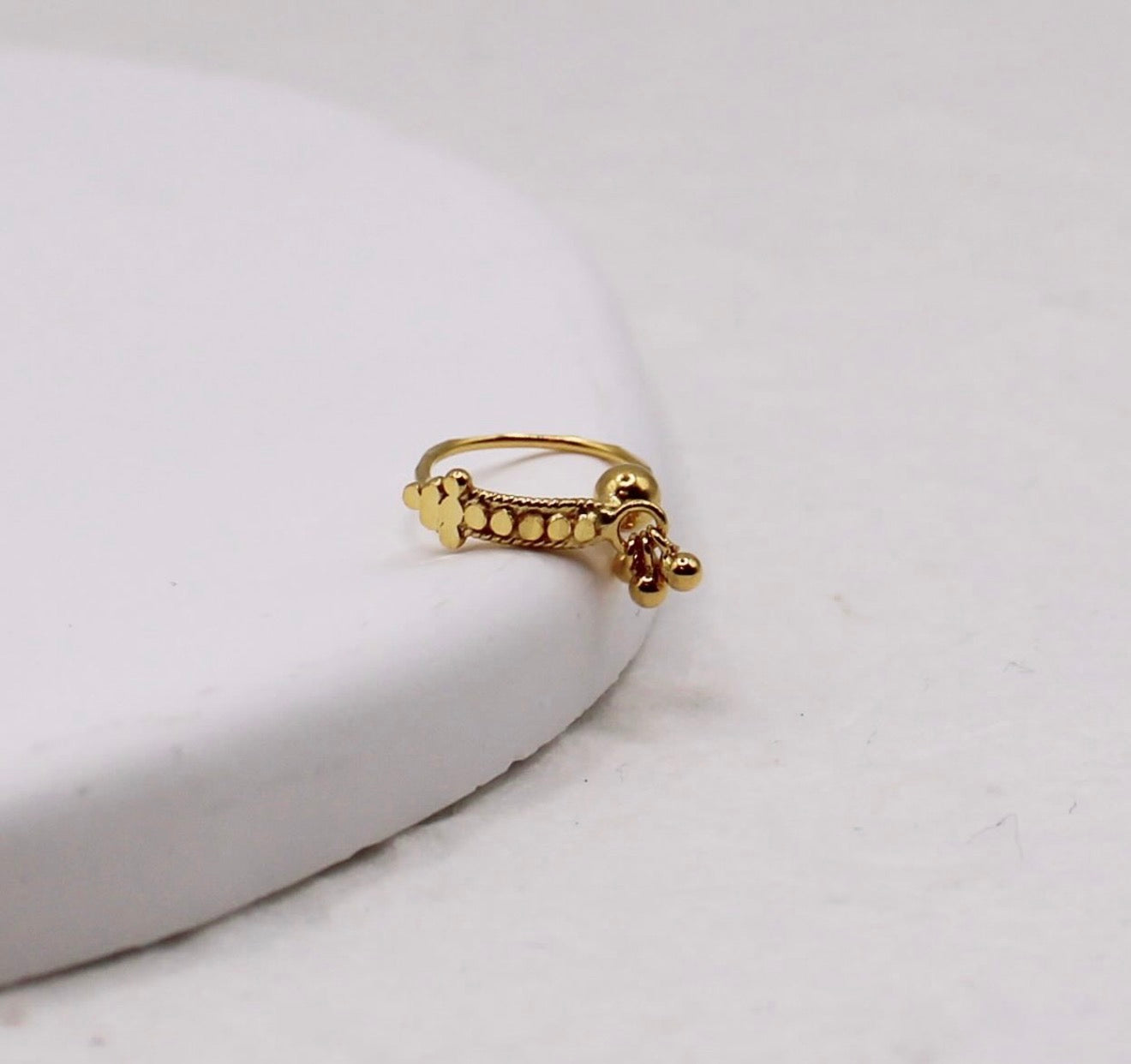 Golden Dangly Hoop | 9mm