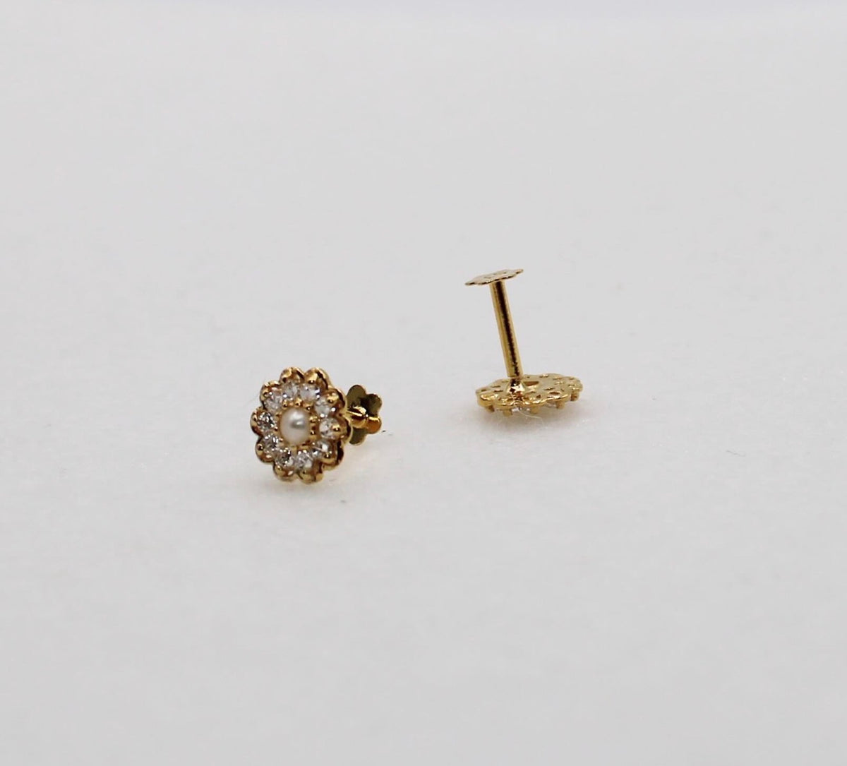 Sunflower Pearl Studs | 14carat