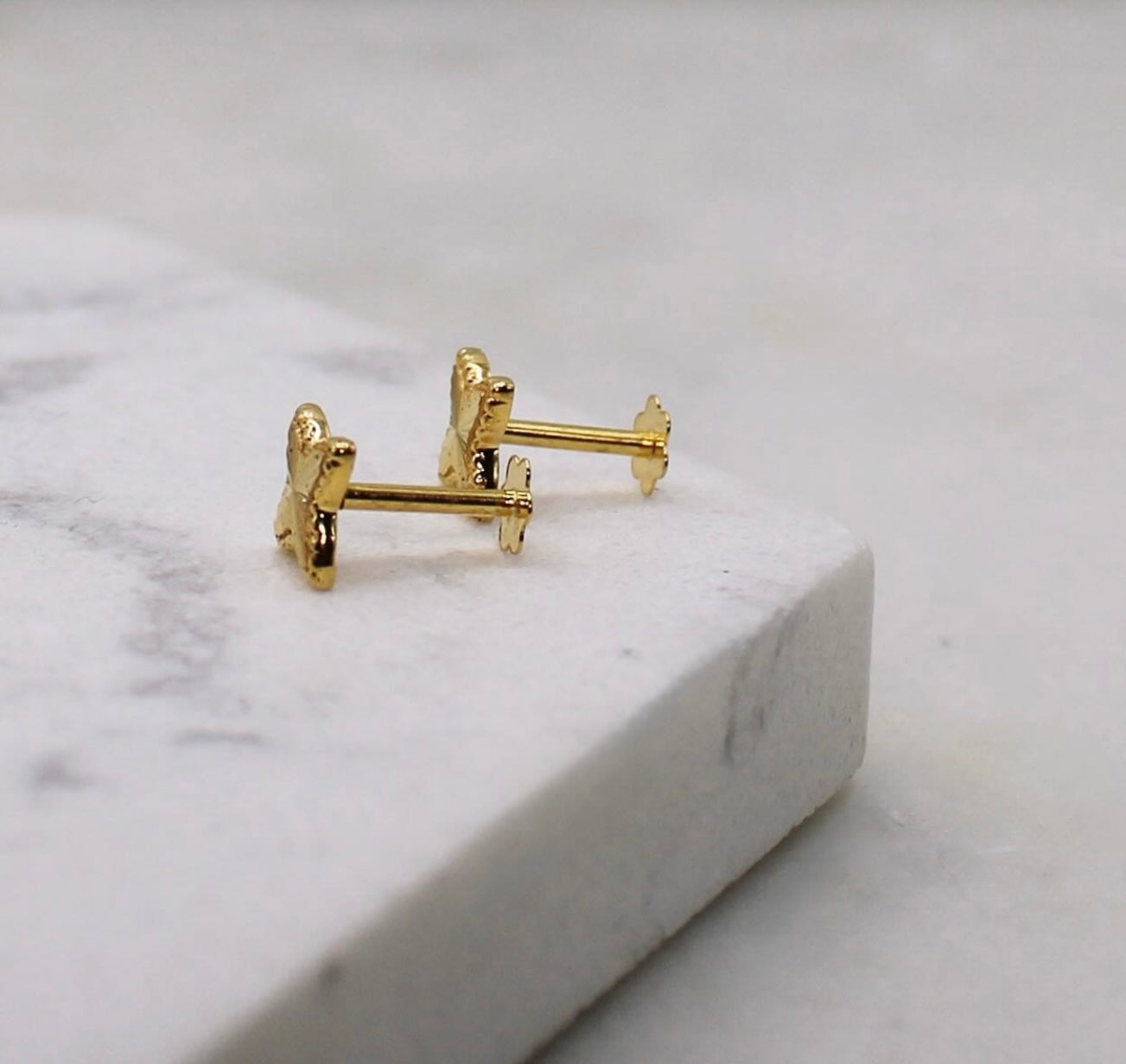 4 Leave Dotted Studs