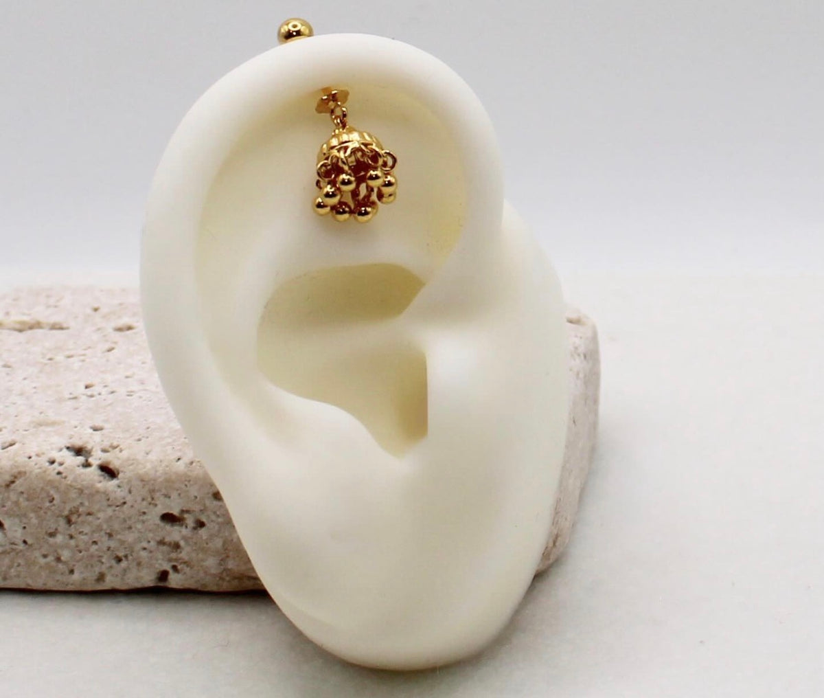 Vertical-Helix Jhumka Stud