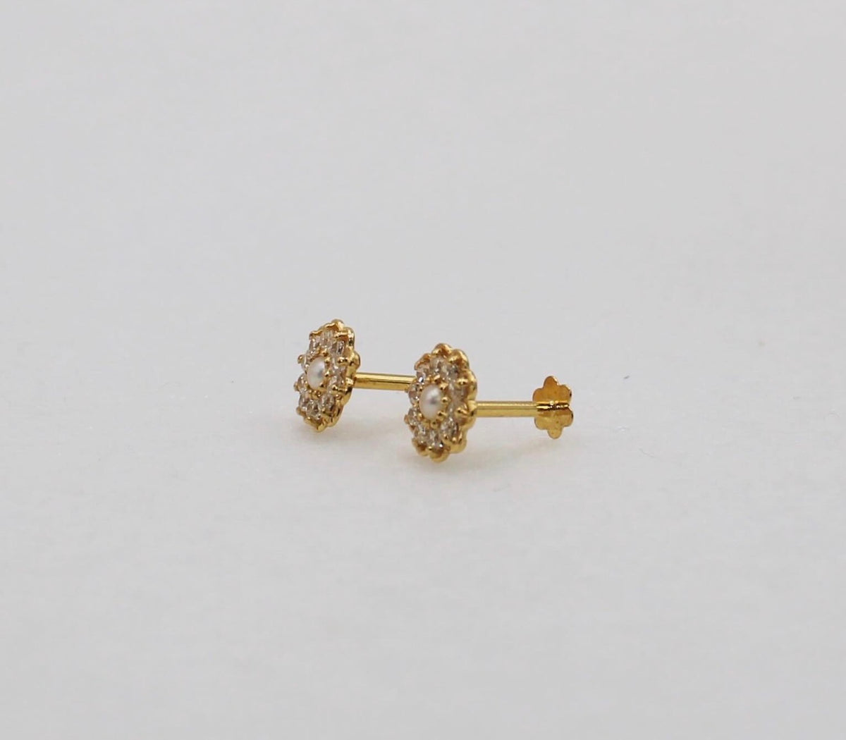 Sunflower Pearl Studs | 14carat