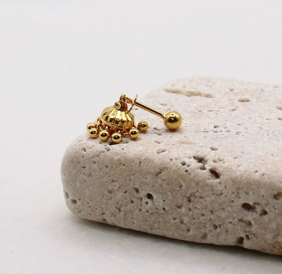 Vertical-Helix Jhumka Stud
