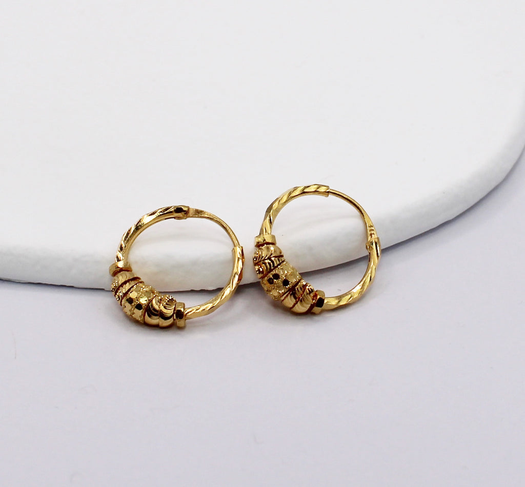 All Gold Cluster Hoops | 22carat