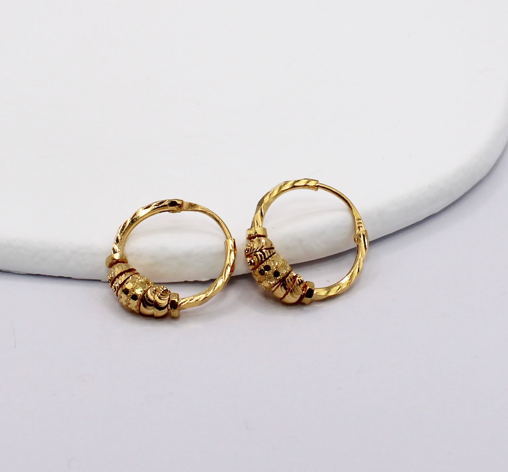 All Gold Cluster Hoops | 22carat