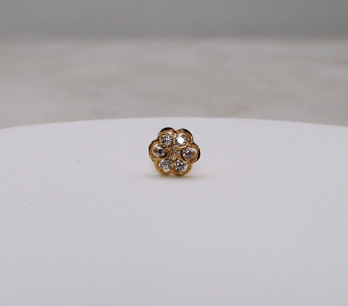 Gold Floral Studs