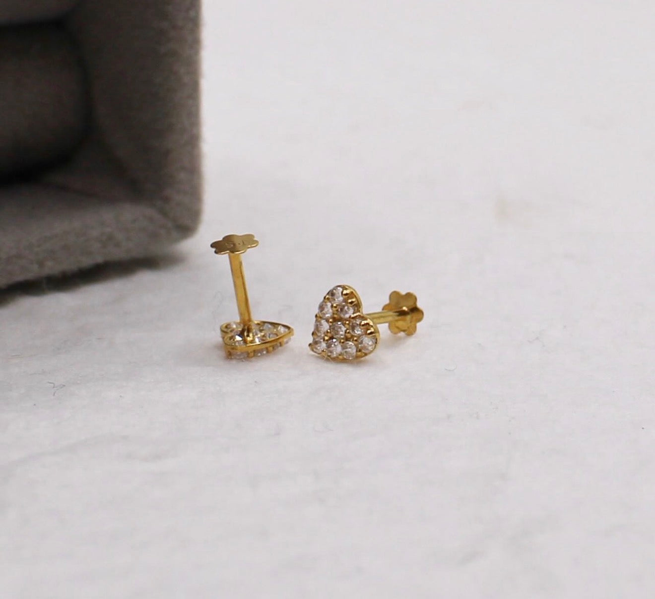 Sparkly Heart Studs