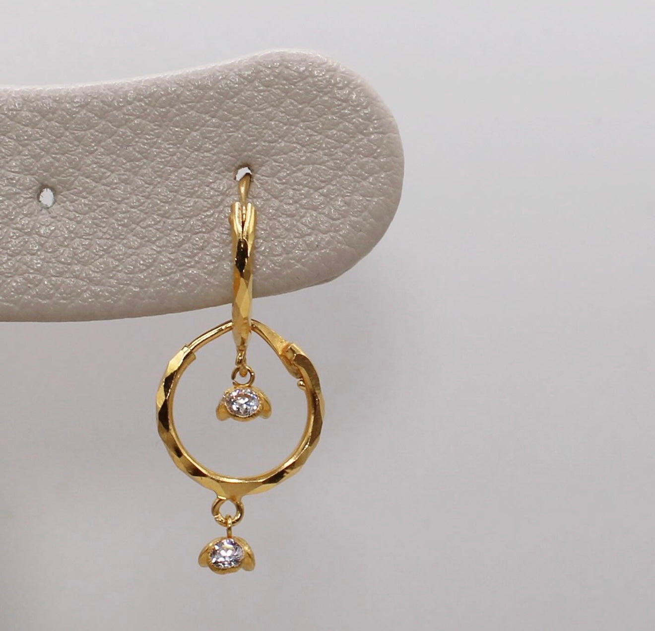 Mini 22carat Dangly Hoops