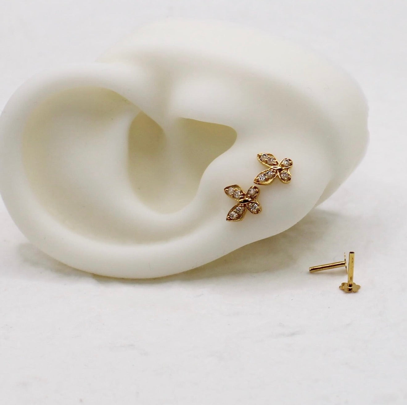 Diamanté Butterfly Studs