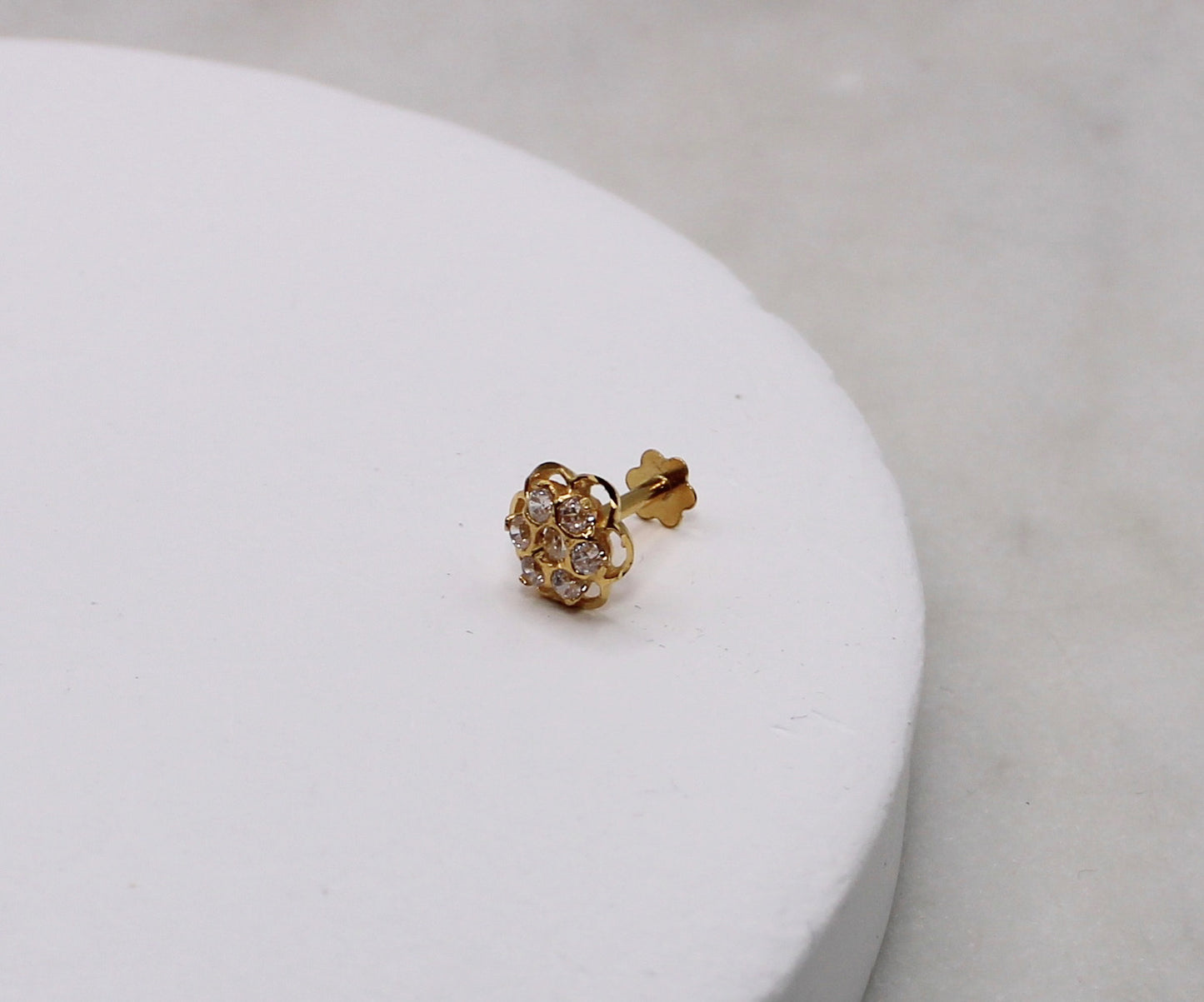 Gold Floral Studs