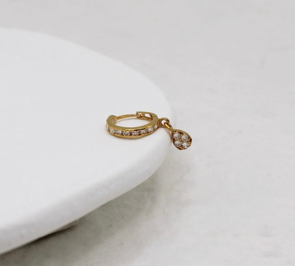 Teardrop Dangle Hoop | 22carat