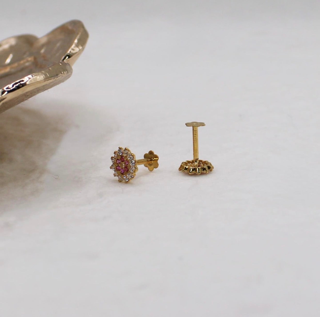 Pink Sparkly Studs | pair