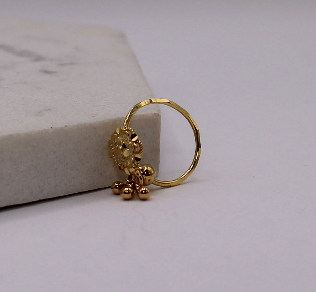 3-ball Dangle Flower Hoop | 9mm