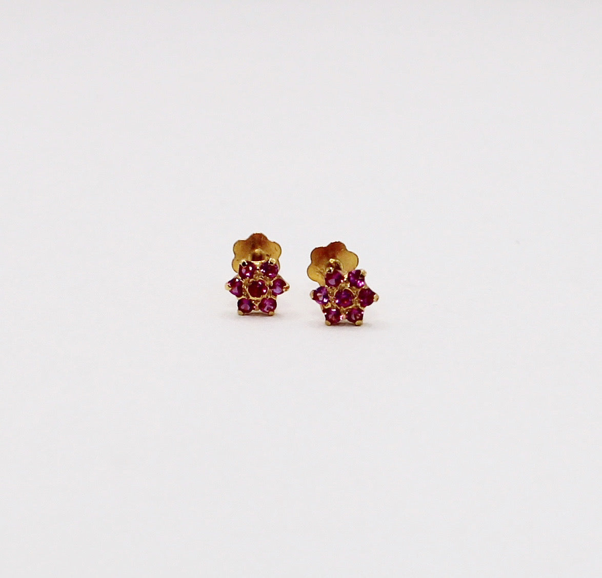 Deep-pink Flower Studs