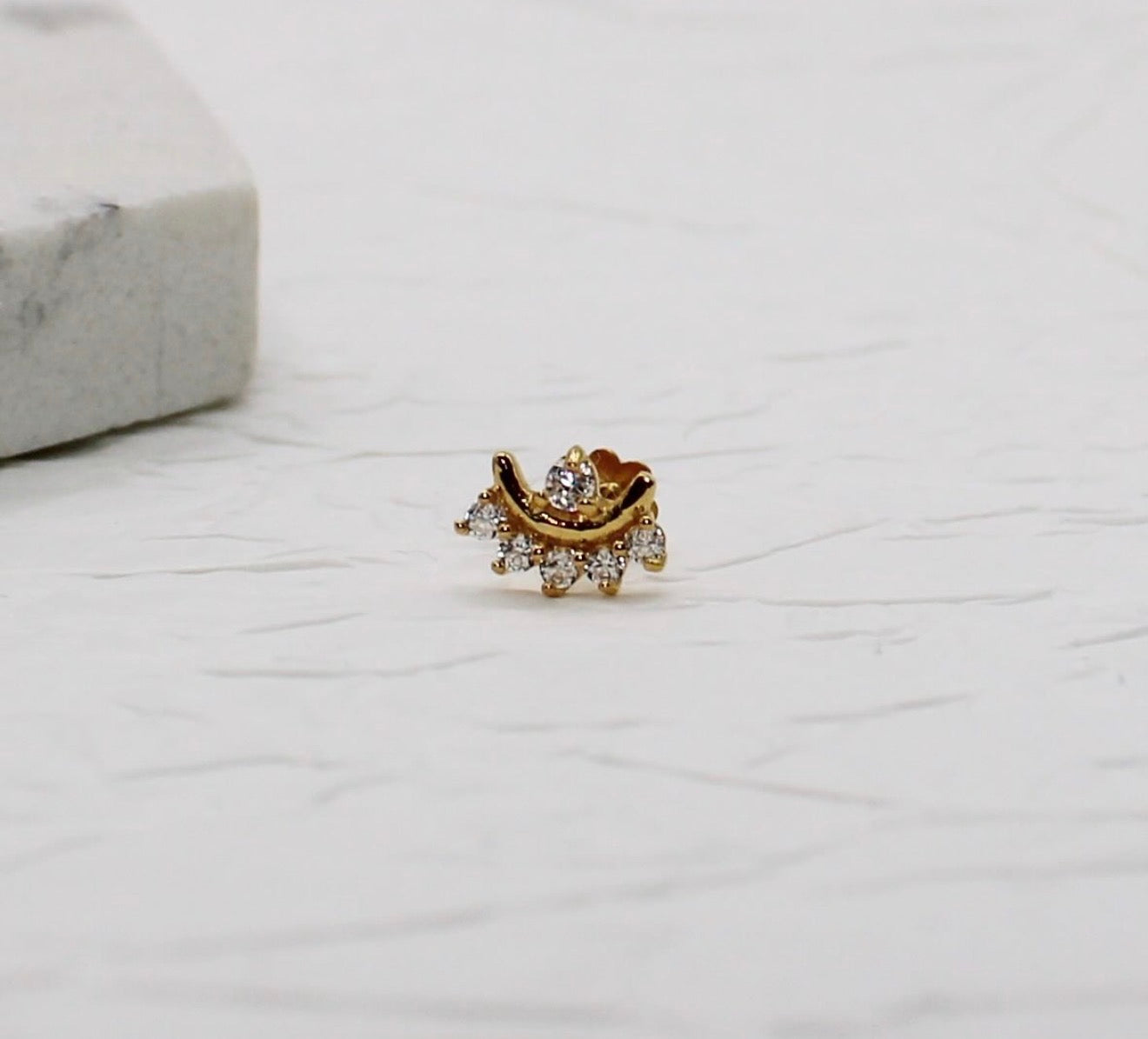 Sparkly Arc Stud
