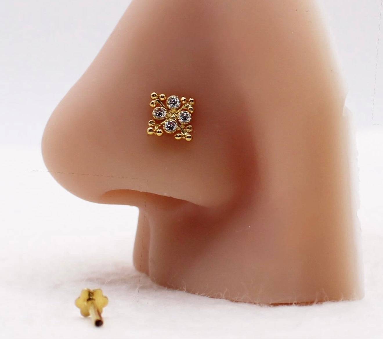 Sparkly Square Stud