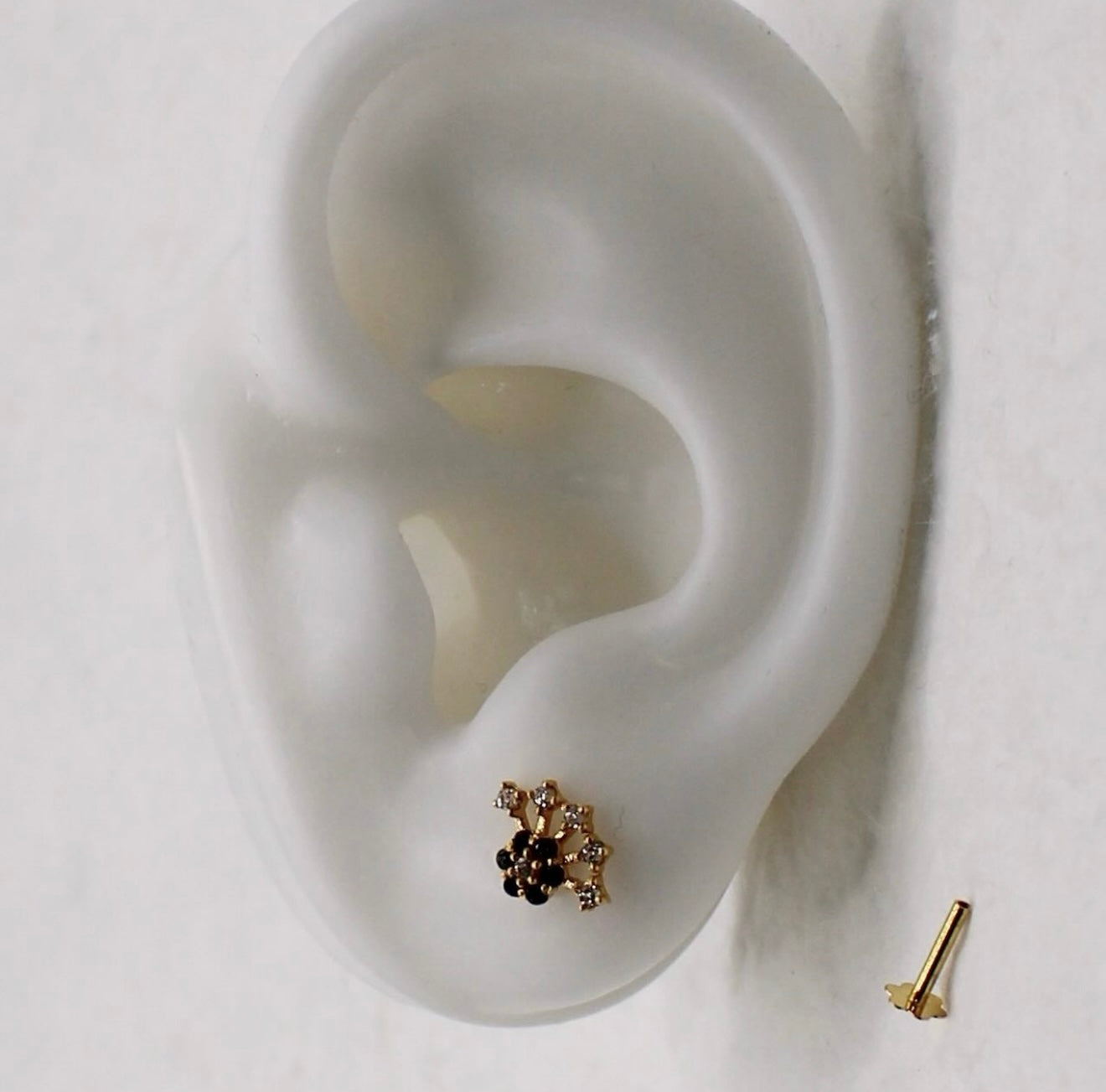 Black Crescent Stud