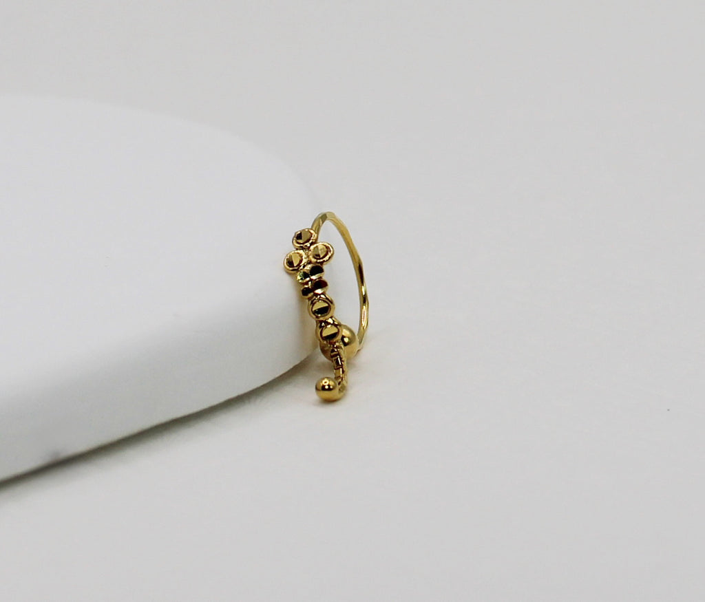 Detailed Chain Drop Hoop | 9mm