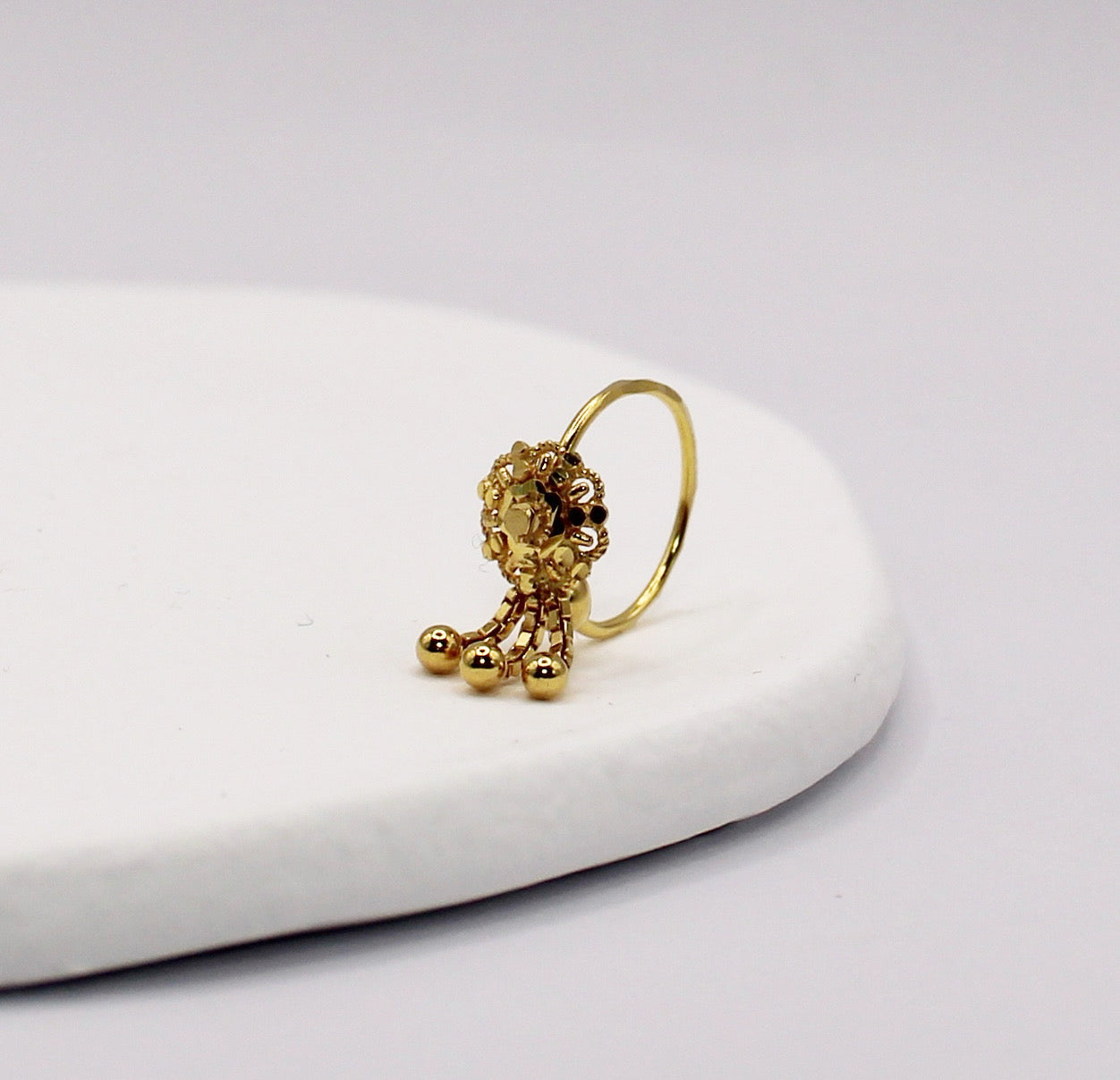 Chain Bloom Hoop | 9mm