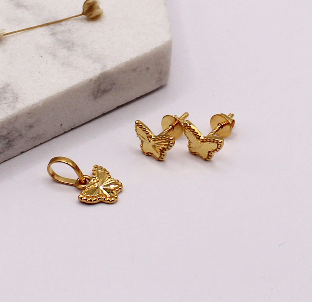 Super-mini Butterfly Pendant Set