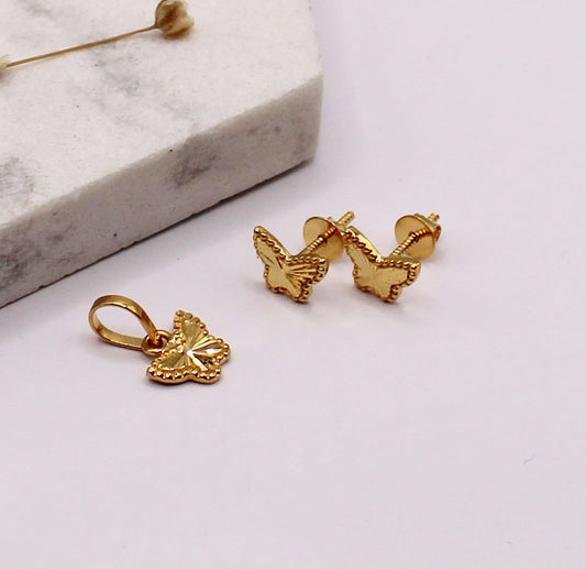 Super-mini Butterfly Pendant Set